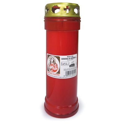 Cero votivo con parapioggia Sacro Cuore Mod. P50 h. 20,5 cm