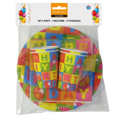 Set di complenno per la tavola - Decoro Happy Birthday