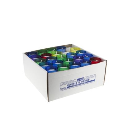 Luminelli votivi con coppetta in policarbonato - Assortiti Cartone 450 pezzi