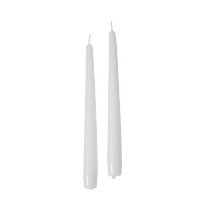 Candele coniche Ø 2,2 cm h. 30 cm 12 pezzi - Bianco