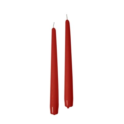 Candele coniche Ø 2,2 cm h. 30 cm 12 pezzi - Rosso