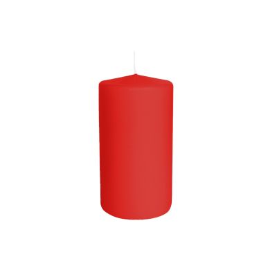 12 Candele diametro 6 cm altezza 10 cm - Rosso