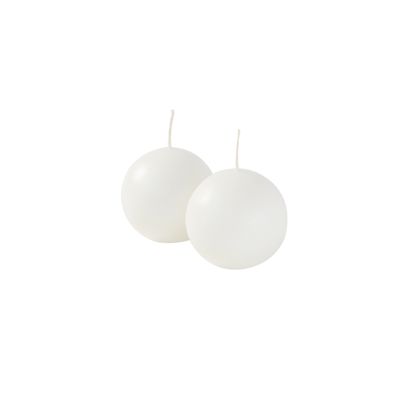 Candele sfera Ø 6 cm 6 pezzi - Bianco