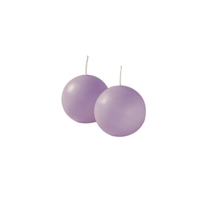 Candele sfera Ø 6 cm 6 pezzi - Viola chiaro