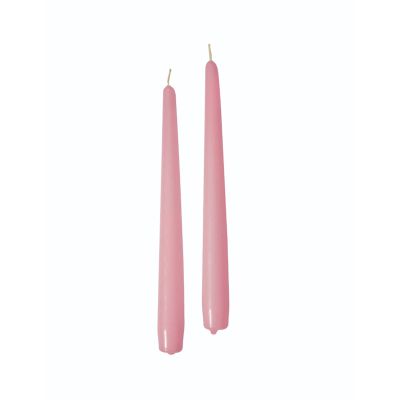 Candele coniche Ø 2,2 cm h. 25 cm 10 pezzi -Rosa Polvere