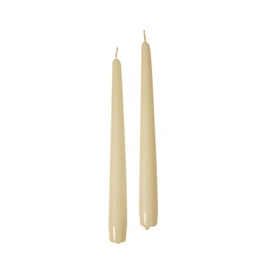 Candele coniche Ø 2,2 cm h. 25 cm 10 pezzi - Beige