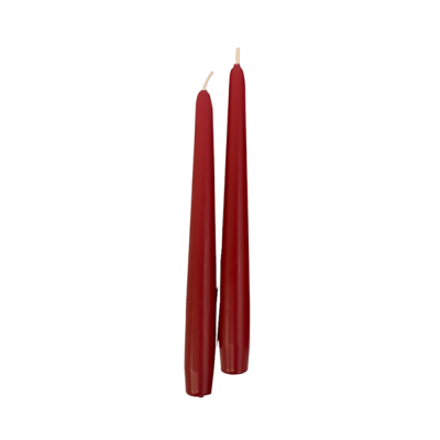 Candele coniche Ø 2,2 cm h. 30 cm 12 pezzi - Indian Red