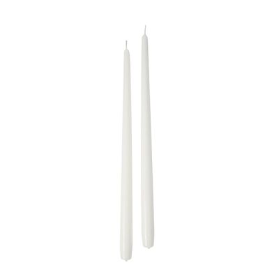 Candele coniche Ø 2,2 cm h. 40 cm 6 pezzi - Bianco
