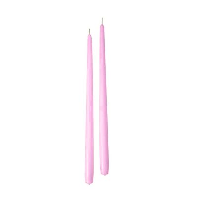 Candele coniche Ø 2,2 cm h. 40 cm 6 pezzi - Rosa Polvere