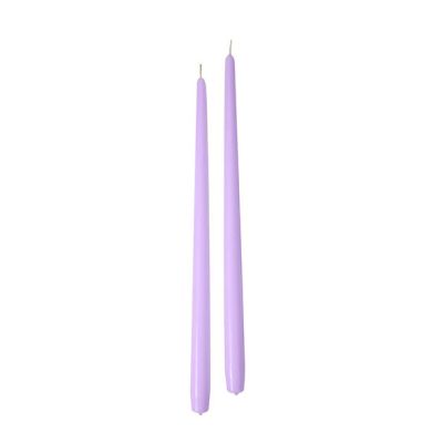 Candele coniche Ø 2,2 cm h. 40 cm 6 pezzi - Viola Polvere