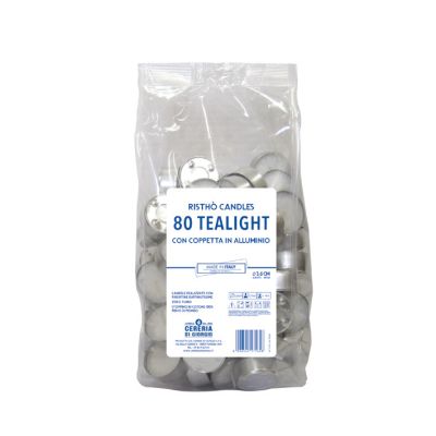 Tealight Ø 3,6 cm h. 1,7 cm 80 pezzi - Durata 3 ore