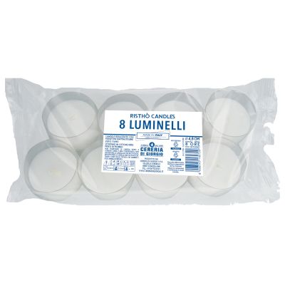 Tealight trasparenti - 8 pezzi
