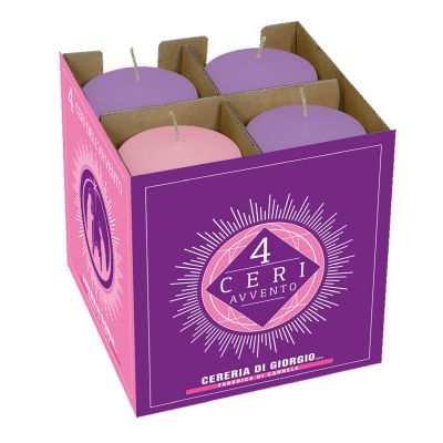 Ceri per l'Avvento Ø 7 cm h. 15 cm - 4 pezzi