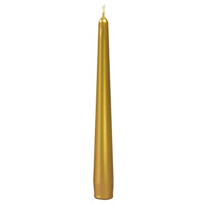 Candele laccate coniche Ø 2,2 cm h. 21 cm 6 pezzi - Oro