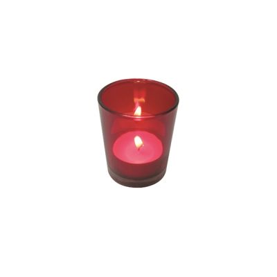 Bicchierino porta tealight in vetro rosso
