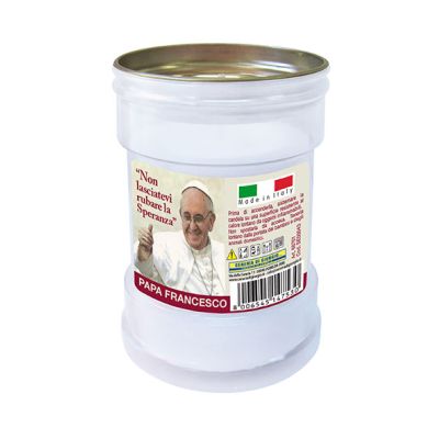 Cero votivo Papa Francesco Mod. P30 h. 10,5 cm