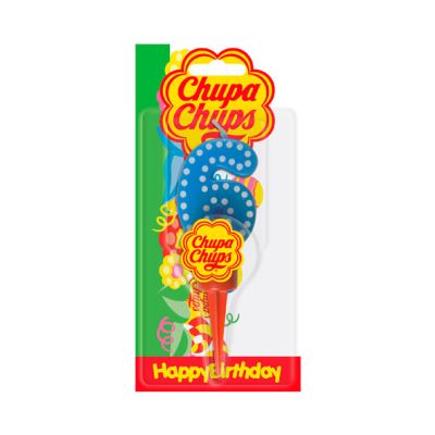 Candela compleanno Chupa Chups Numero 6 con supporto