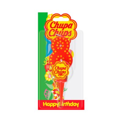 Candela compleanno Chupa Chups Numero 8 con supporto