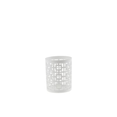 Porta tealight in porcellana traforato Ø 6 cm h 7,8 cm