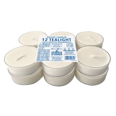 Maxi Tealight Ø 5,7 cm h. 2,2 cm 12 pezzi
