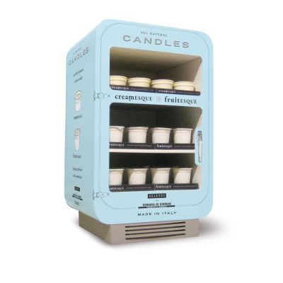 Espositore Frigo - 48 Candele profumate Assortite  in vasetto di porcellana - Yogurt & Gelato
