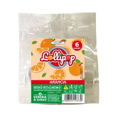 6 Tealight profumati Arancia- Lollipop