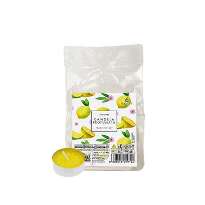 6 Tealight Profumate Pocket Season diametro 3,6 cm altezza 1,5 cm - Primavera/Estate - Limone