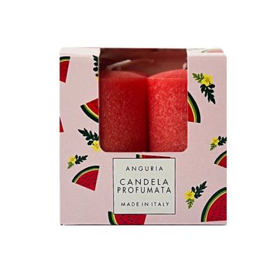 4 Candele Profumate Pocket Season diametro 3 cm altezza 5,5 cm - Primavera/Estate - Anguria