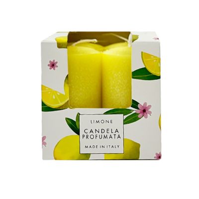 4 Candele Profumate Pocket Season diametro 3 cm altezza 5,5 cm - Primavera/Estate - Limone