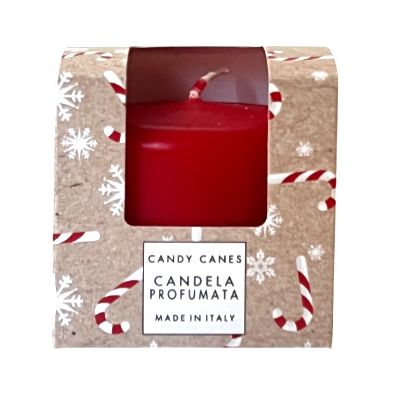 Candela Profumata Pocket Season diametro 6 cm altezza 5,5 cm - Natale - Candy Canes